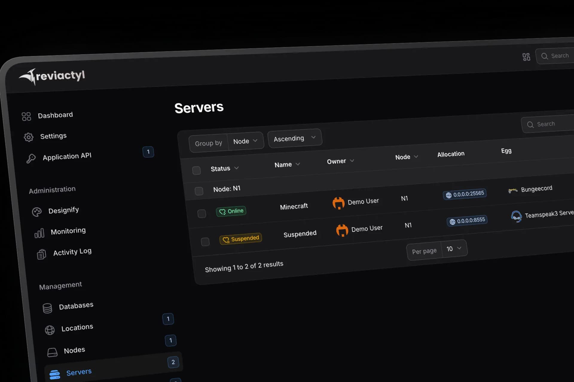 Servers Management