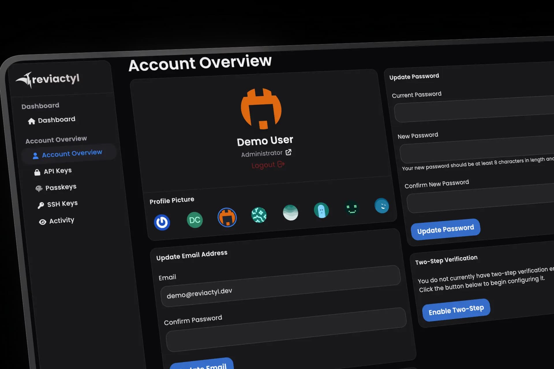User Account Details